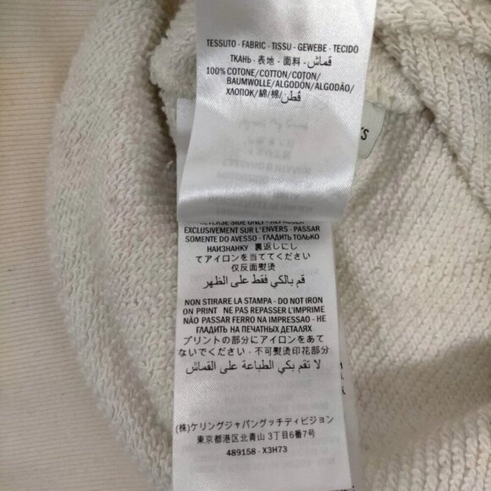 Authentic Gucci Floral Logo GG Web Stripe Cream Hoodie Sweatshirt LuxuryDesigner - Picture 7 of 8